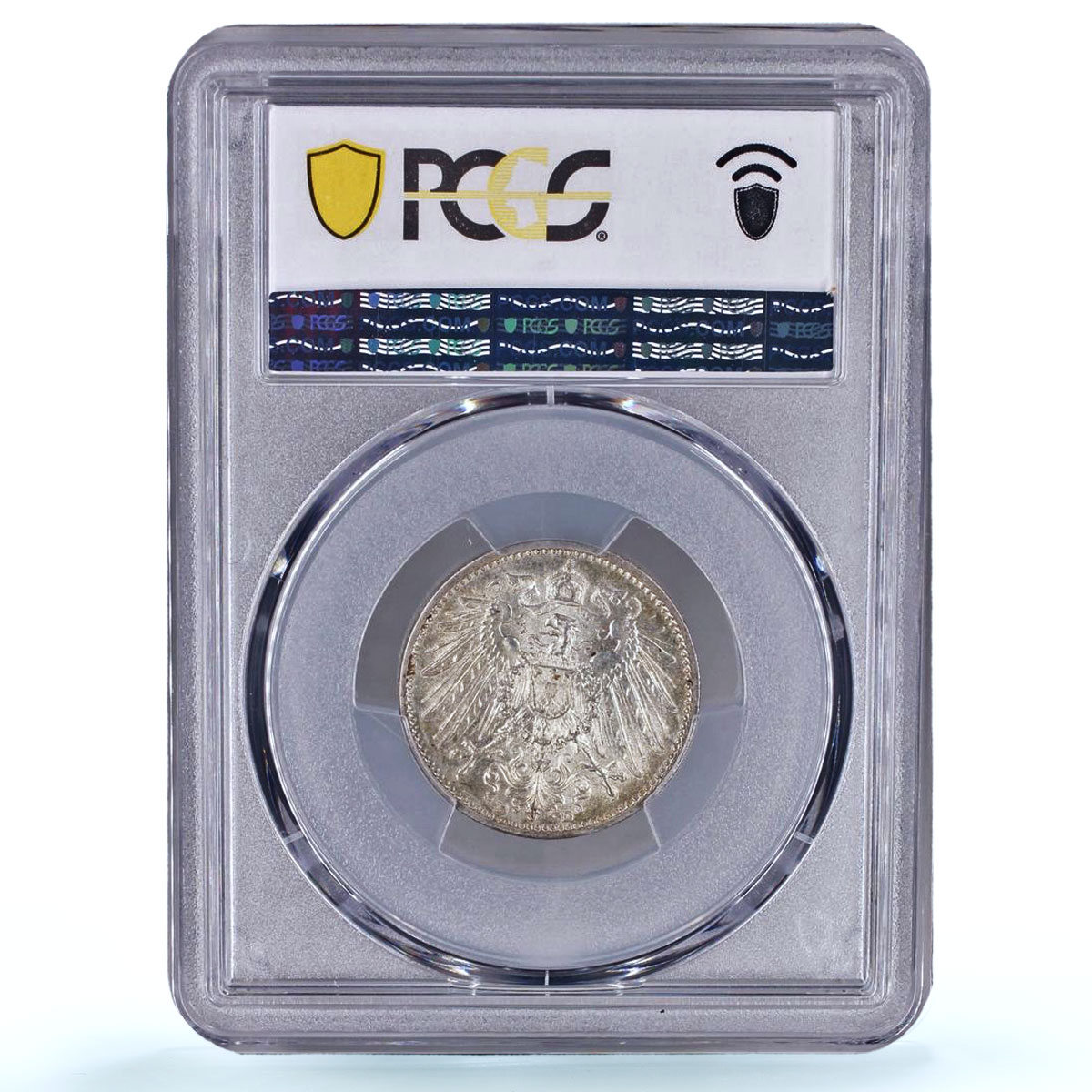 Germany Empire 1 mark Wilhelm II Type 2 J-17 KM-14 MS 64 PCGS silver coin 1914