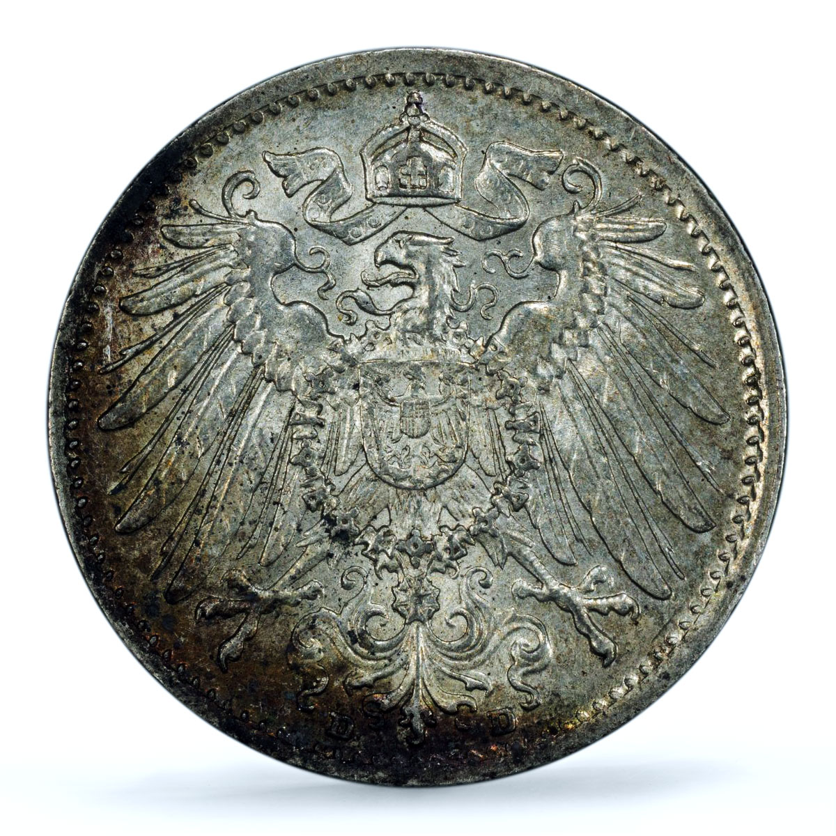 Germany Empire 1 mark Wilhelm II Type 2 J-17 KM-14 MS 63 PCGS silver coin 1914