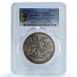 Germany Third Reich Reichskolonialbund Groenegress-1249 MS 61 PCGS Ag medal 1933