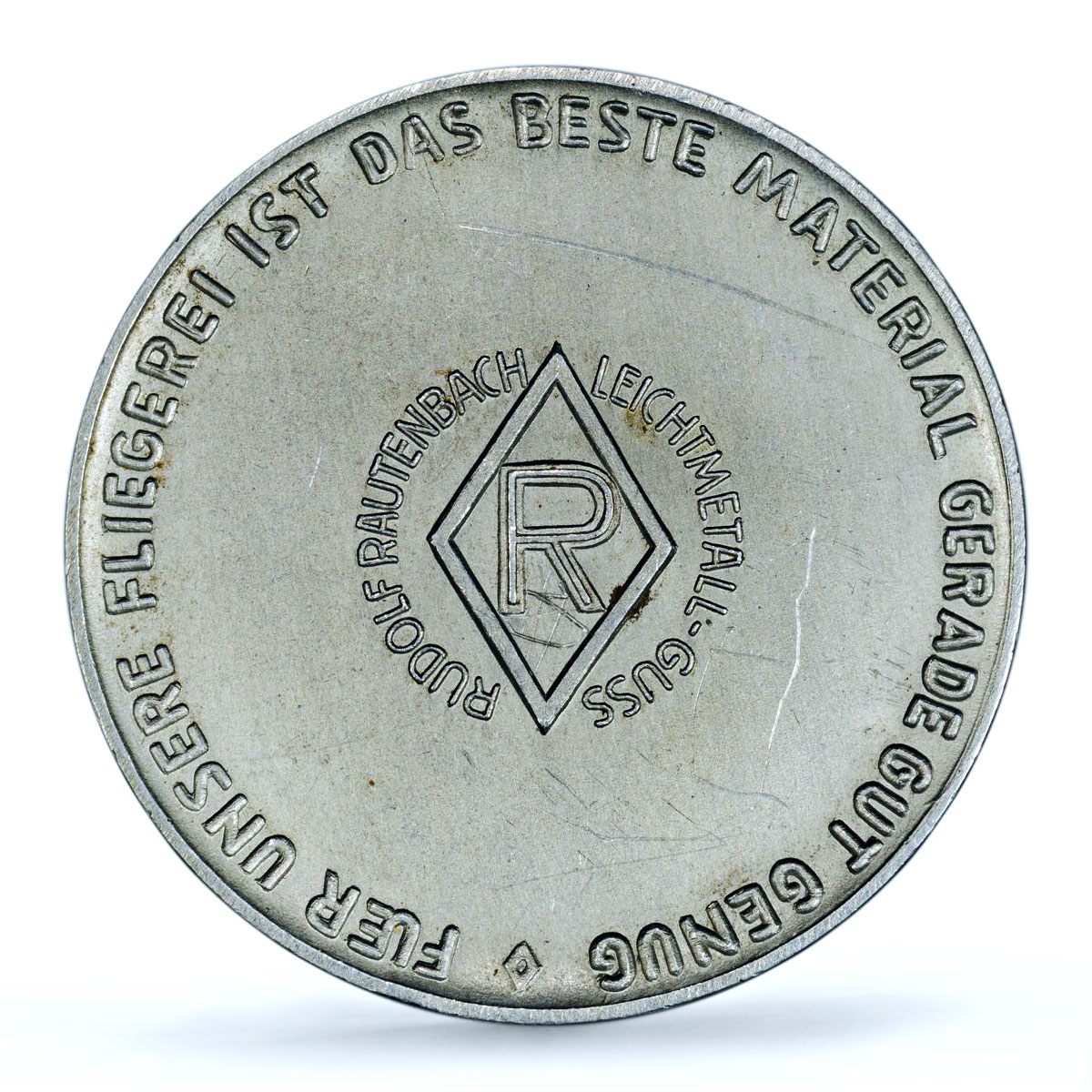 Germany Third Reich Rautenbach Plane Kaiser-1167 Genuine PCGS zinc medal 1936