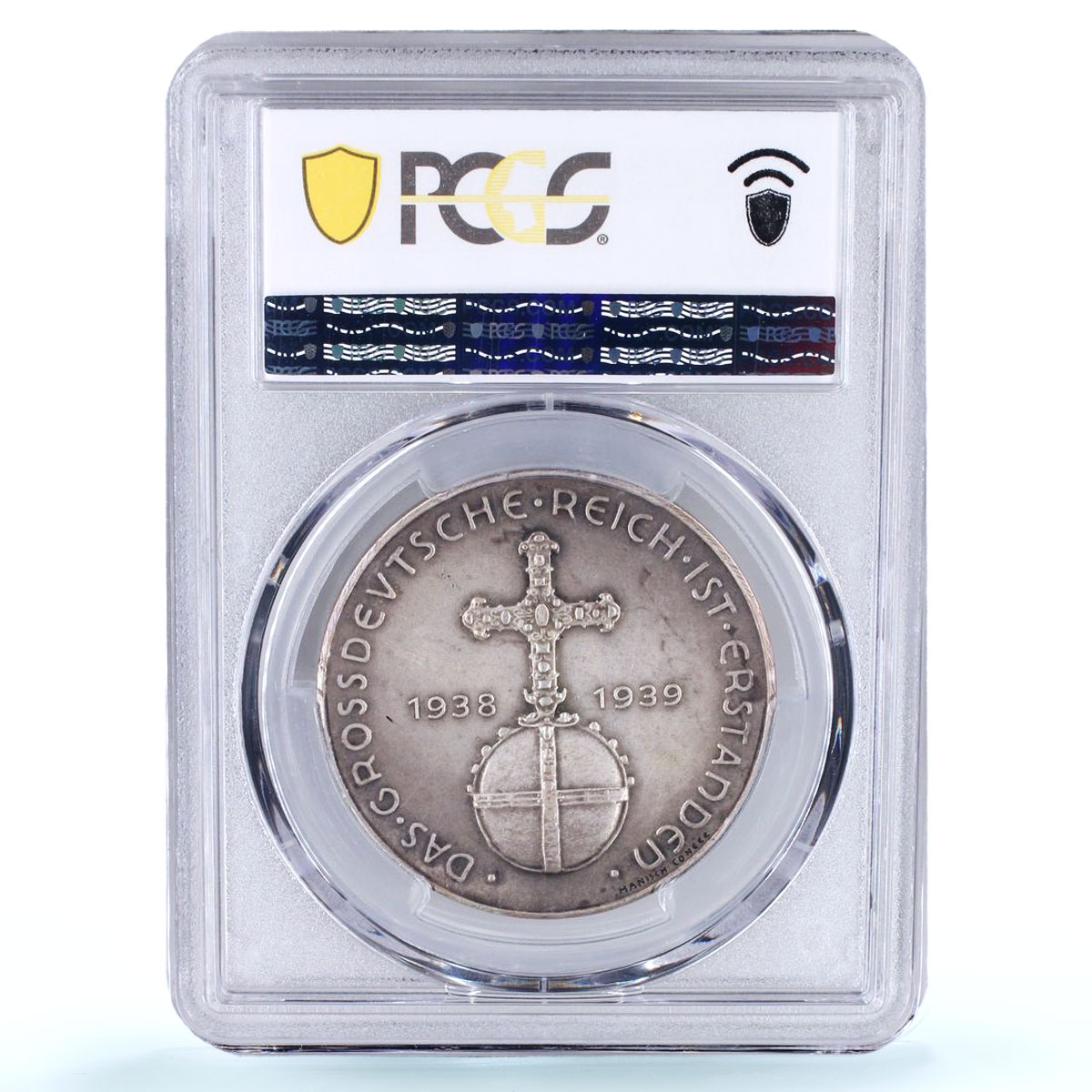Germany Third Reich Hitler Austria Annexation C-116 SP 58 PCGS silver medal 1939