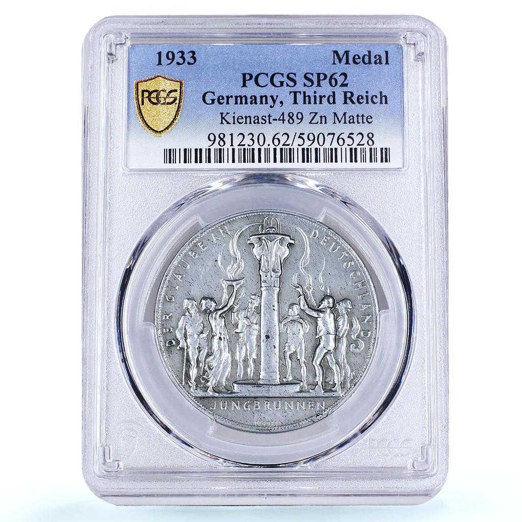 Germany Third Reich Reichstag Elections Kienast-489 SP 62 PCGS zinc medal 1933