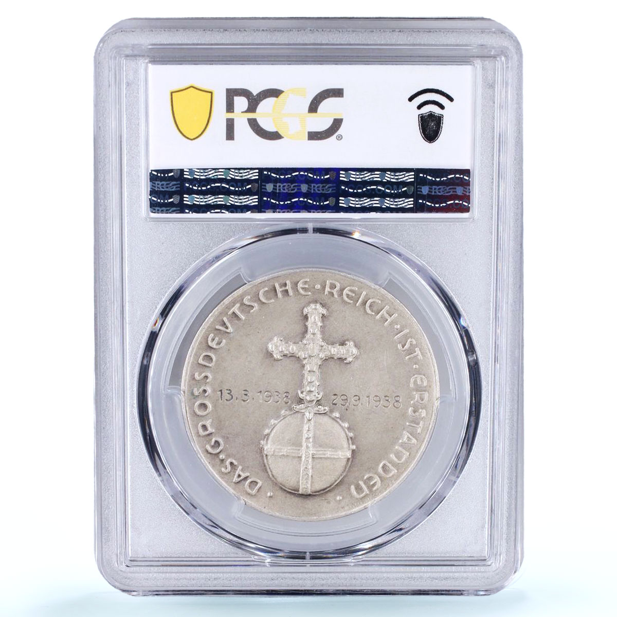 Germany Third Reich Hitler Austria Annexation C-114 SP 63 PCGS silver medal 1938