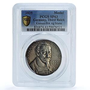 Germany Third Reich Heinrich Schutz Composer Kienast-504 SP 63 silver medal 1935