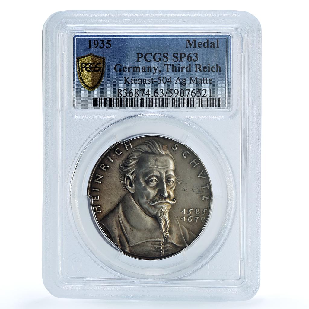 Germany Third Reich Heinrich Schutz Kienast-504 Goetz SP 63 silver medal 1935 Germany Third Reich Heinrich Schutz Kienast-504 Goetz SP 63 silver medal 1935