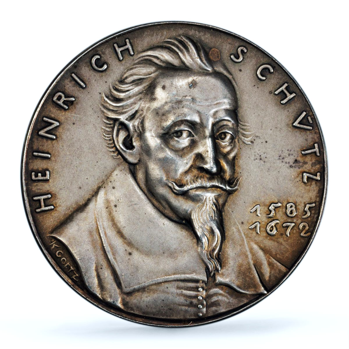 Germany Third Reich Heinrich Schutz Composer Kienast-504 SP 63 silver medal 1935