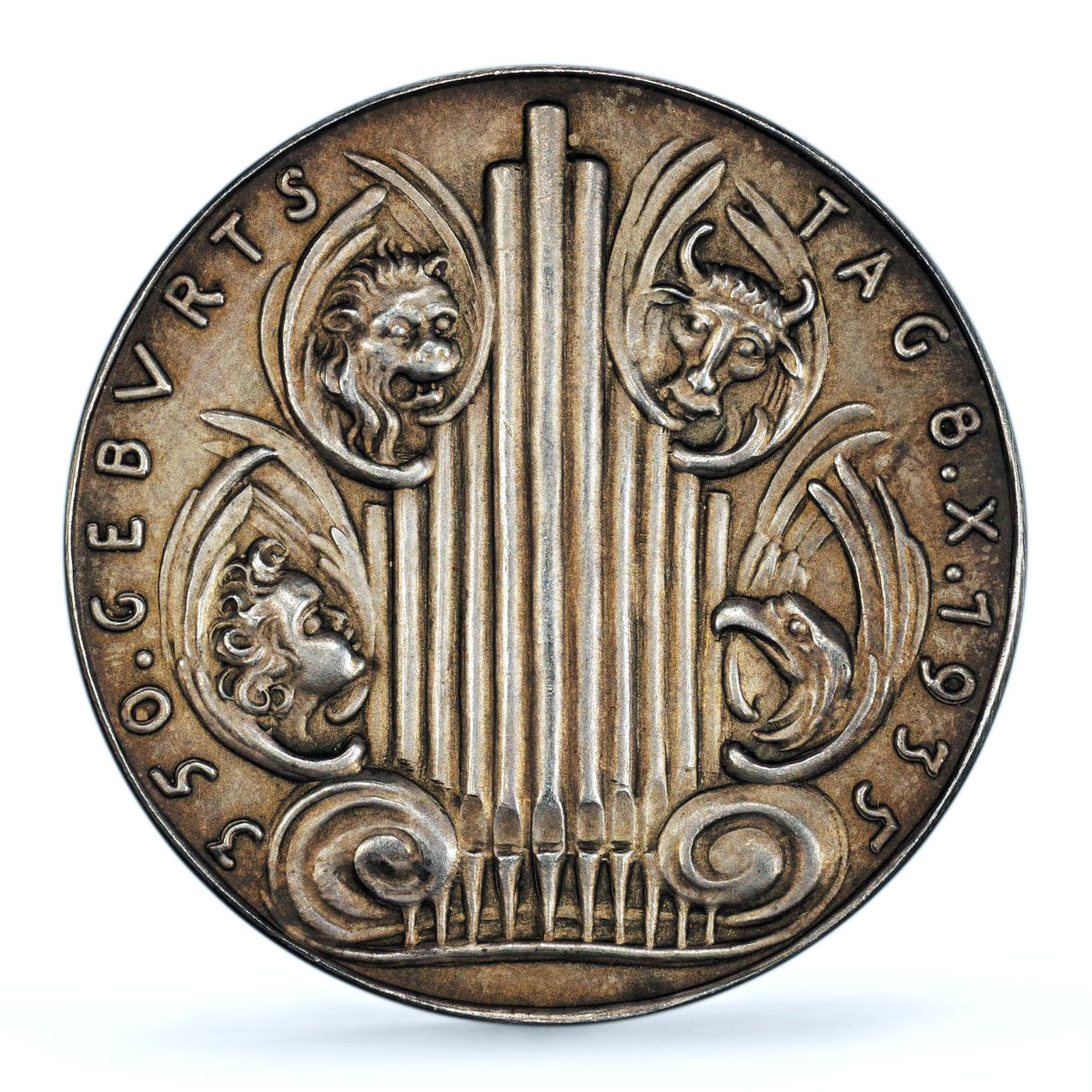 Germany Third Reich Heinrich Schutz Composer Kienast-504 SP 63 silver medal 1935