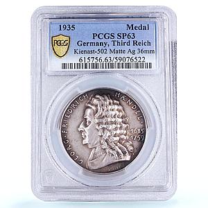 Germany Third Reich Handel Composer Kienast-502 SP 63 PCGS silver medal 1935