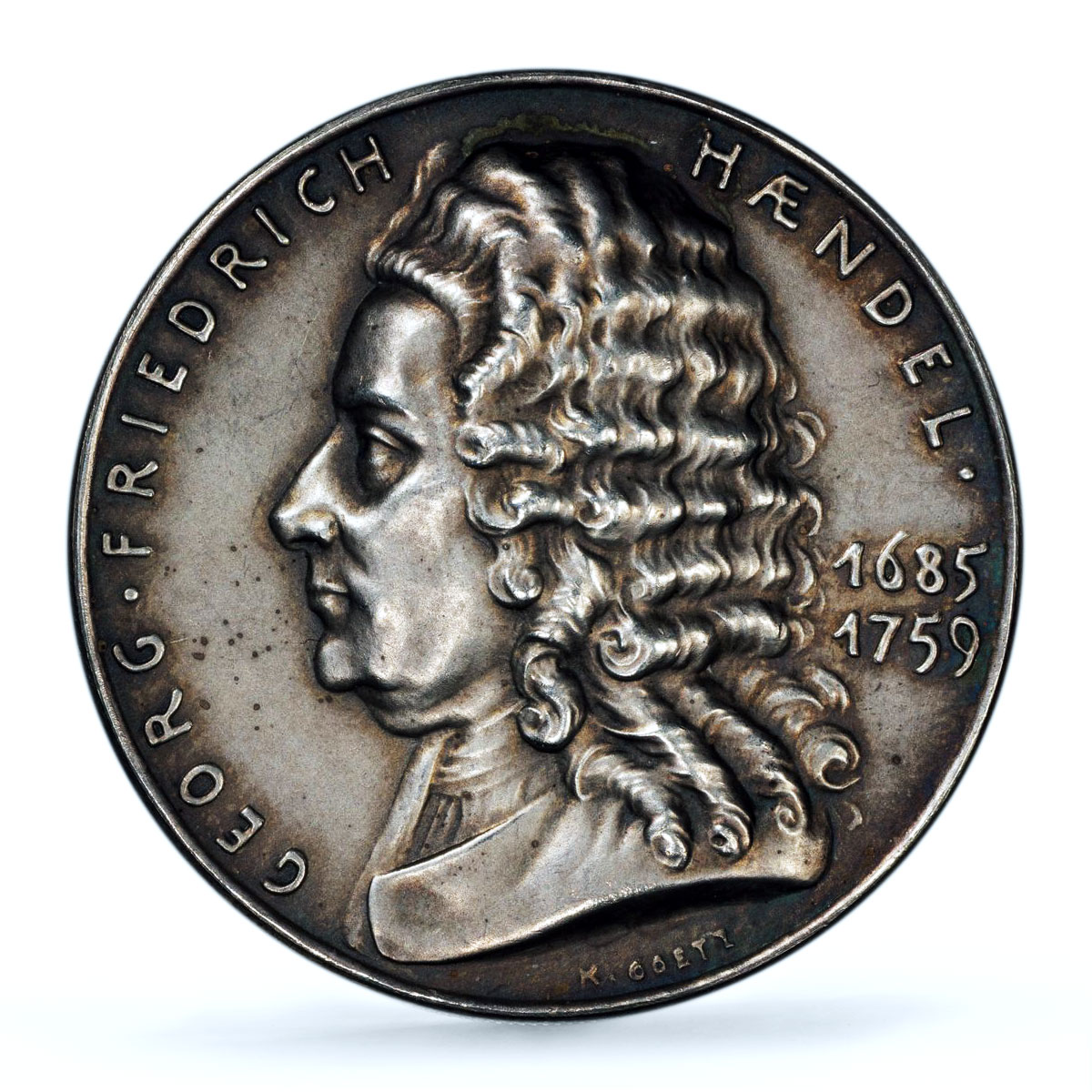 Germany Third Reich Handel Composer Kienast-502 SP 63 PCGS silver medal 1935