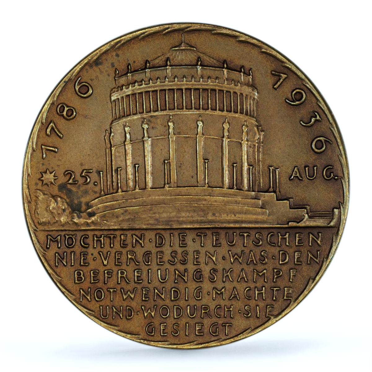 Germany Third Reich Ludwig I Bavarian Kienast-521 SP 63 PCGS bronze medal 1936