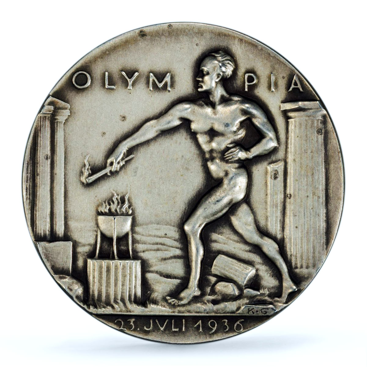 Germany Third Reich Olympiad Berlin Kienast-520 SP 62 PCGS silver medal 1936