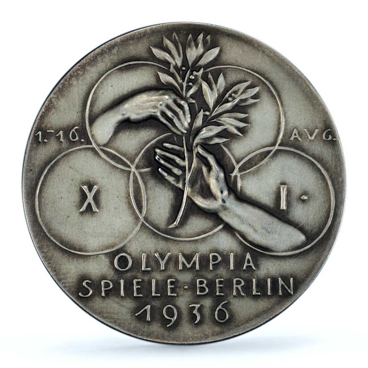 Germany Third Reich Olympiad Berlin Kienast-520 SP 62 PCGS silver medal 1936