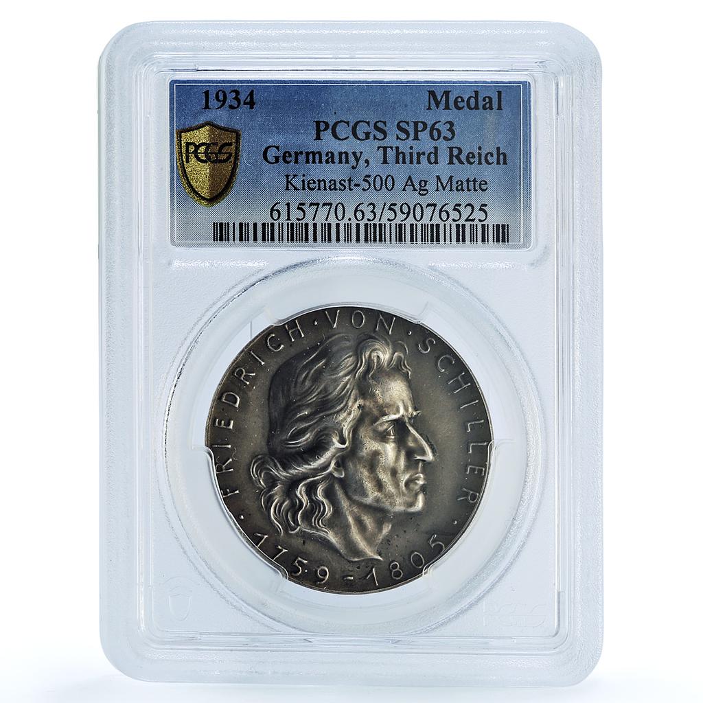 Germany Third Reich Friedrich Schiller Kienast-500 SP 63 PCGS silver medal 1934