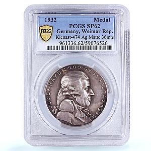 Germany Weimar Haydn Composer Kienast-474 SP 62 PCGS silver medal 1932