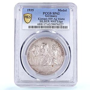 Germany Third Reich Nuremberg Railway Kienast-509 SP 62 PCGS silver medal 1935