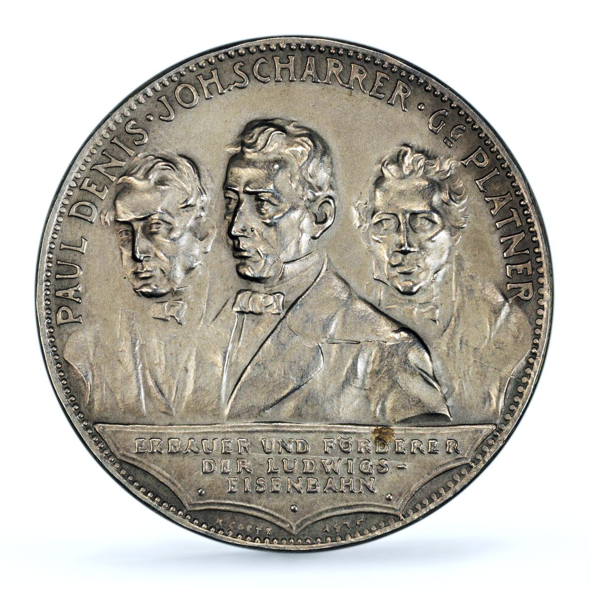 Germany Third Reich Nuremberg Railway Kienast-509 SP 62 PCGS silver medal 1935