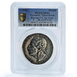 Germany Third Reich Frederick II Great Kienast-512 SP 63 PCGS silver medal 1936
