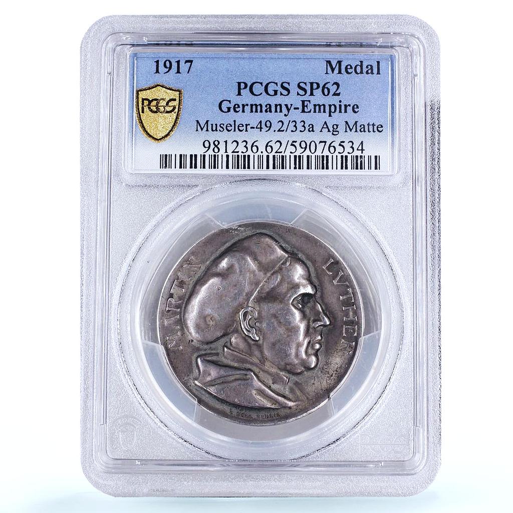 Germany Empire Luther Reformation Museler-49.2/33a SP 62 PCGS silver medal 1917
