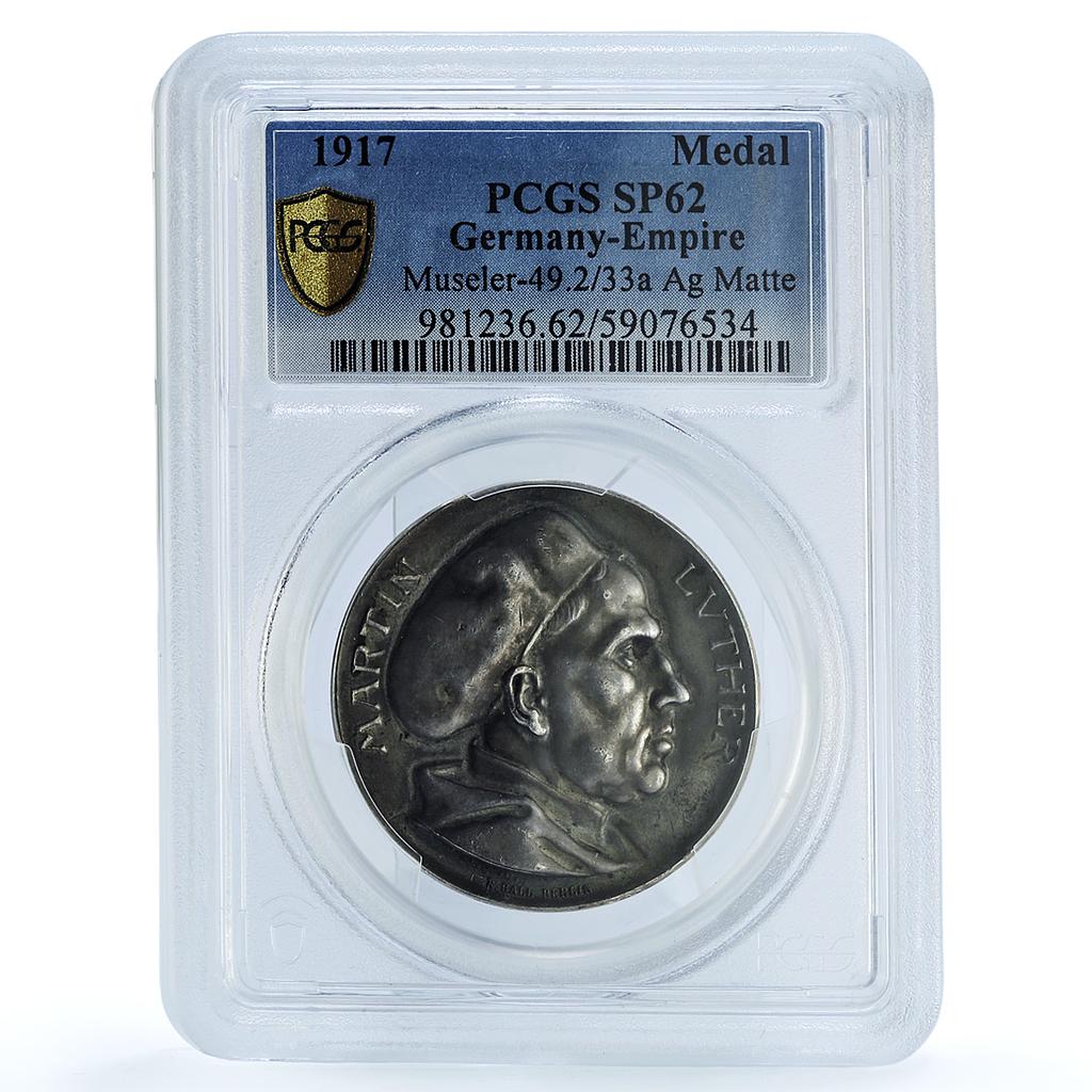 Germany Empire Luther Reformation Museler-49.2/33a SP 62 PCGS silver medal 1917 Germany Empire Luther Reformation Museler-49.2/33a SP 62 PCGS silver medal 1917