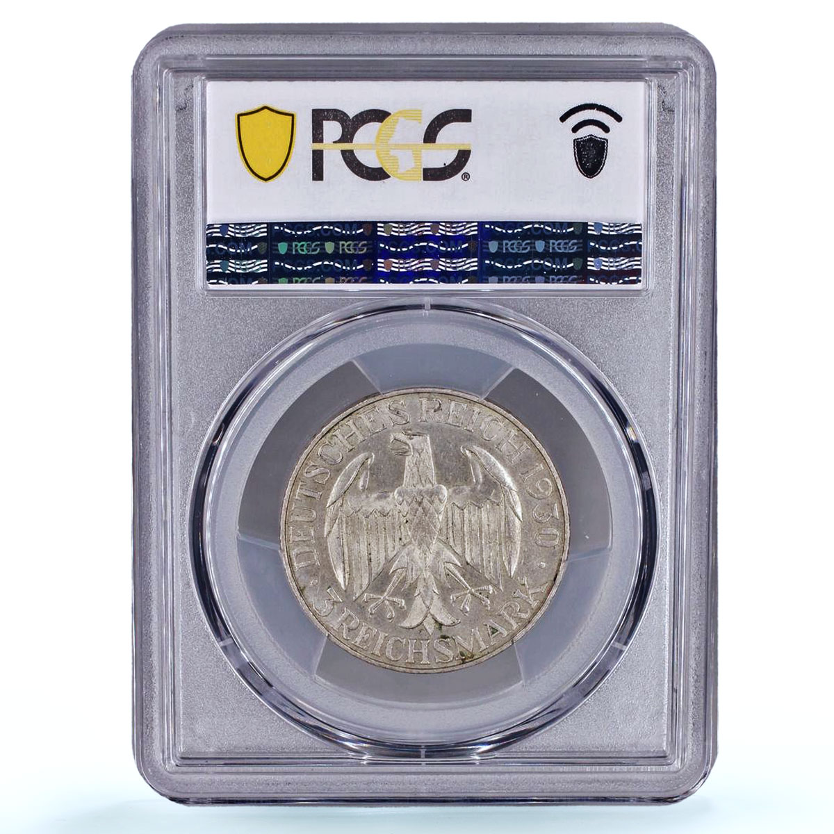 Germany Weimar 3 mark Graf Zeppelin Airship J-342 MS 63 PCGS silver coin 1930 D