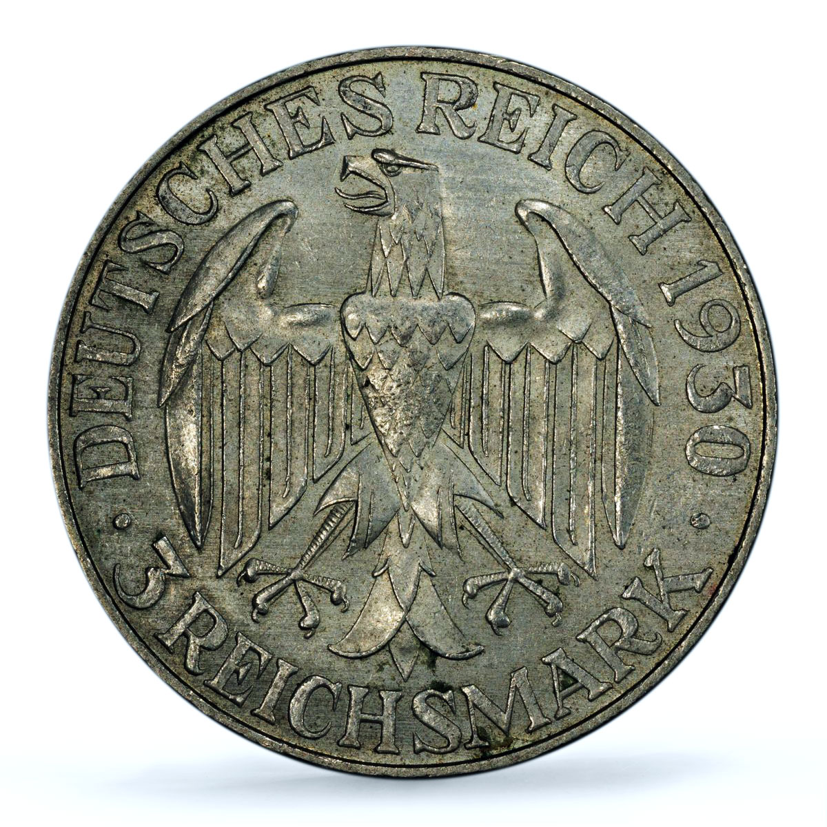 Germany Weimar 3 mark Graf Zeppelin Airship J-342 MS 63 PCGS silver coin 1930 D