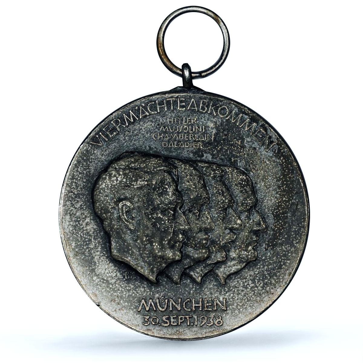 Germany Third Reich Munich Agreement Hitler Genuine PCGS zinc medal 1938