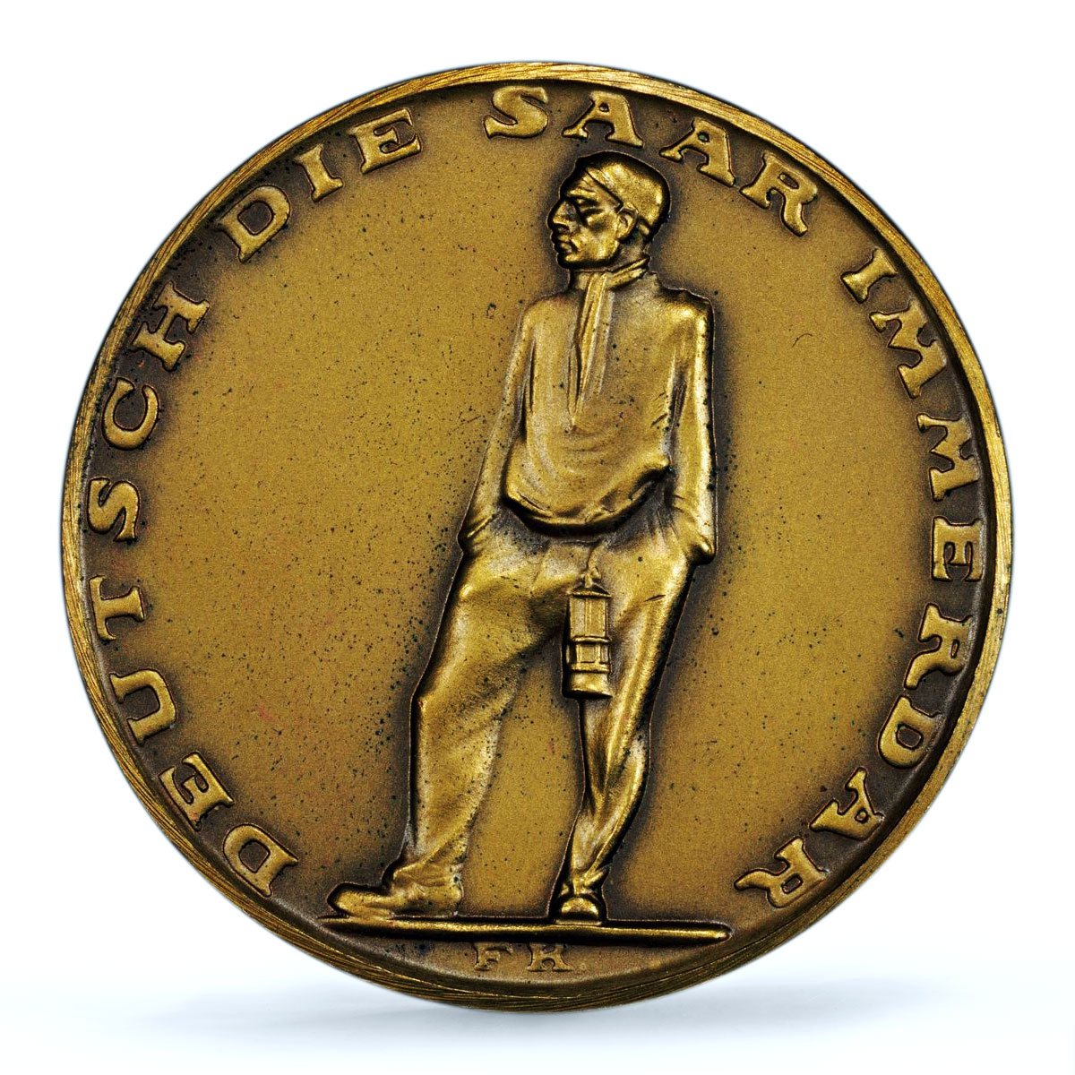 Germany Third Reich Saarland Referendum History SP 64 PCGS brass medal 1935