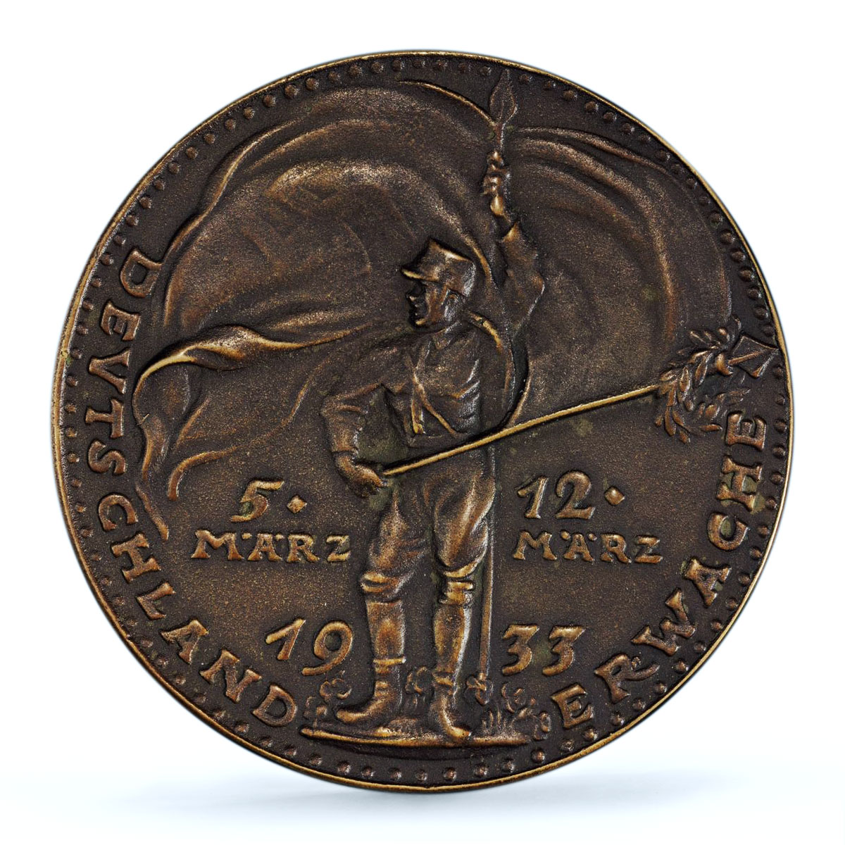 Germany Third Reich Hitler NSDAP C-34 Kienast-483 MS 63 PCGS bronze medal 1933
