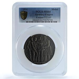 Germany Empire Hartwig Sarajevo Kienast-132 Goetz MS 64 PCGS bronze medal 1914