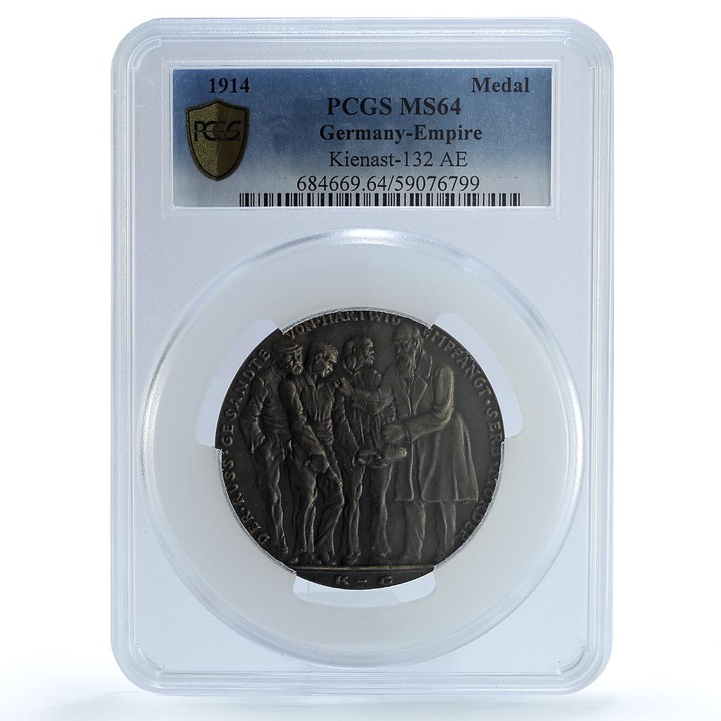 Germany Empire Hartwig Sarajevo Kienast-132 Goetz MS 64 PCGS bronze medal 1914 Germany Empire Hartwig Sarajevo Kienast-132 Goetz MS 64 PCGS bronze medal 1914