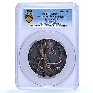 Germany Weimar Tyrol Annexation Goetz Kienast-285 MS 63 PCGS bronze medal 1921