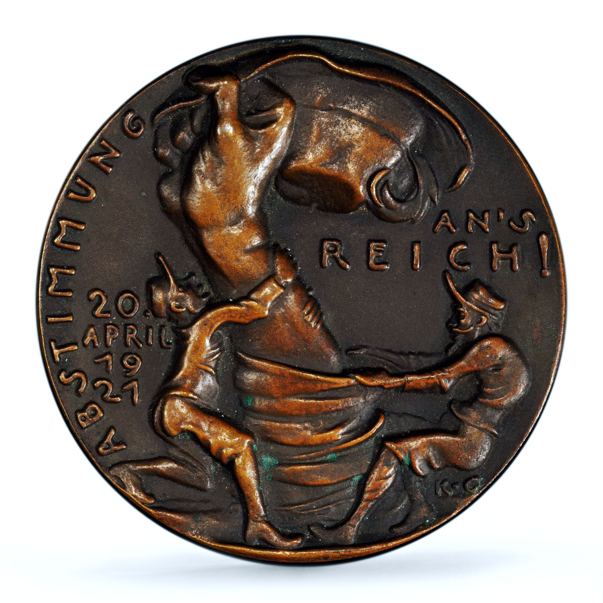 Germany Weimar Tyrol Annexation Goetz Kienast-285 MS 63 PCGS bronze medal 1921