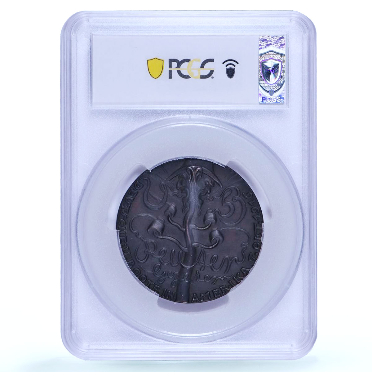Germany Empire WWI Submarines America Goetz Kienast-185 MS 63 bronze medal 1916