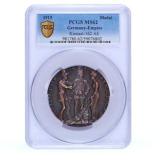 Germany Empire WWI Baralon Moerder Kienast-162 MS 62 PCGS bronze medal 1915