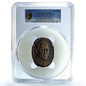 Germany Empire Maximilian von Spee Kienast-145 Goetz AU PCGS bronze medal 1914