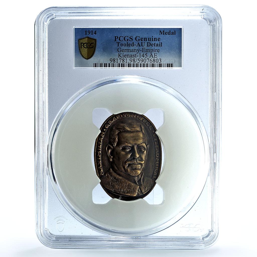 Germany Empire Maximilian von Spee Kienast-145 Goetz AU PCGS bronze medal 1914