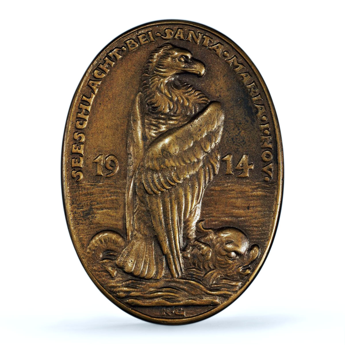 Germany Empire WWI Maximilian von Spee Kienast-145 AU PCGS bronze medal 1914