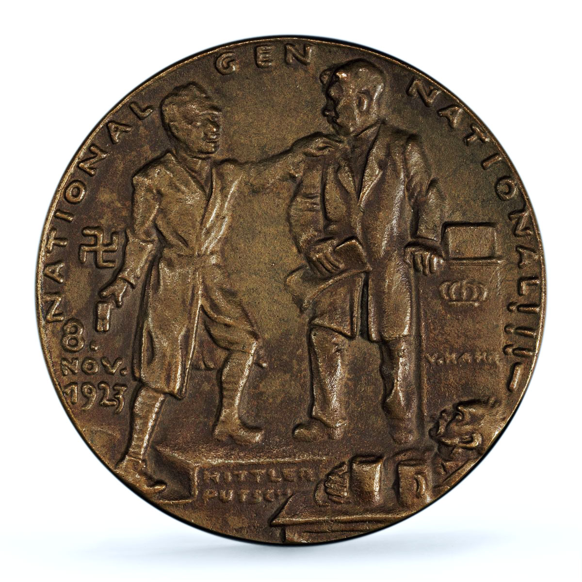 Germany Weimar Hitler Putsch Munich C-1 Kienast-302 MS 63 PCGS bronze medal 1923