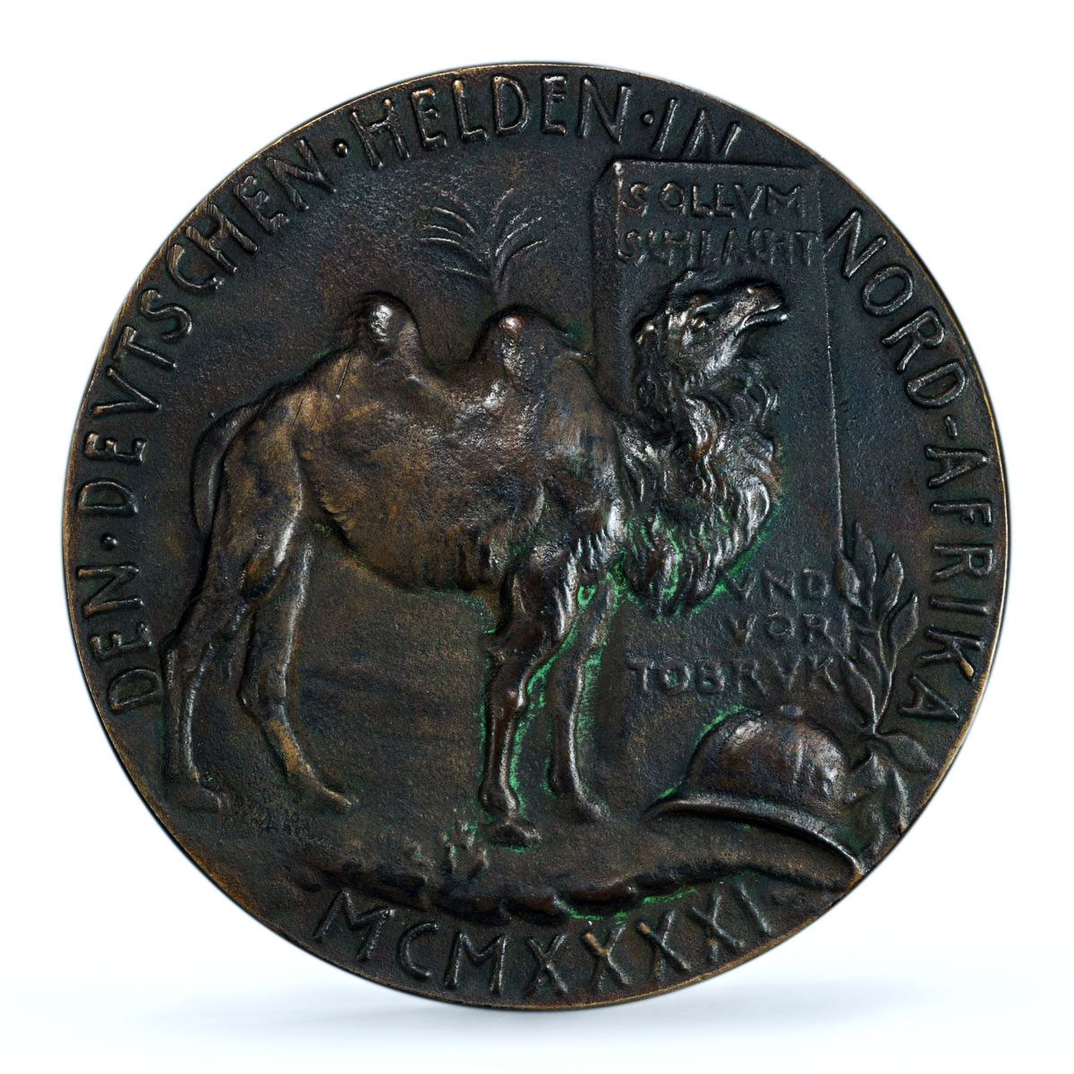 Germany Third Reich Rommel Africa Camel Kienast-582 MS 61 PCGS bronze medal 1941