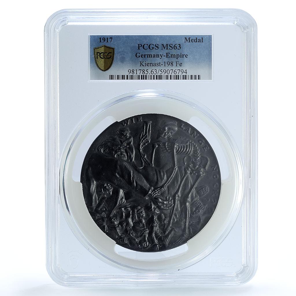 Germany Empire WWI Russia Falling Out Kienast-198 MS 63 PCGS iron medal 1917