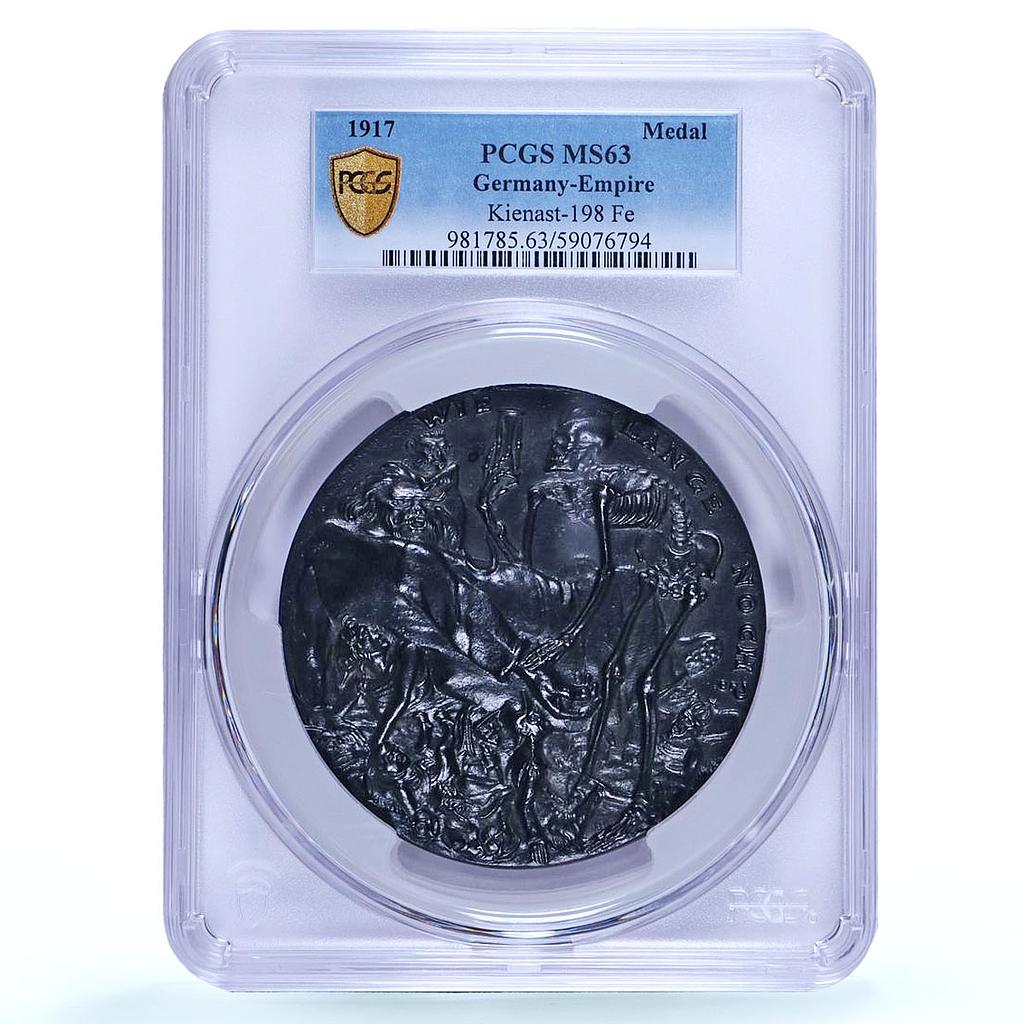 Germany Empire WWI Russia Falling Out Kienast-198 MS 63 PCGS iron medal 1917