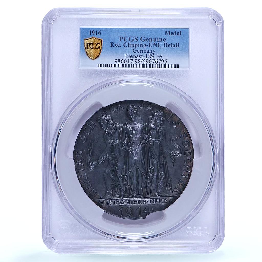 Germany Empire Nikita's Daughters of Fate Kienast-189 UNC PCGS iron medal 1916