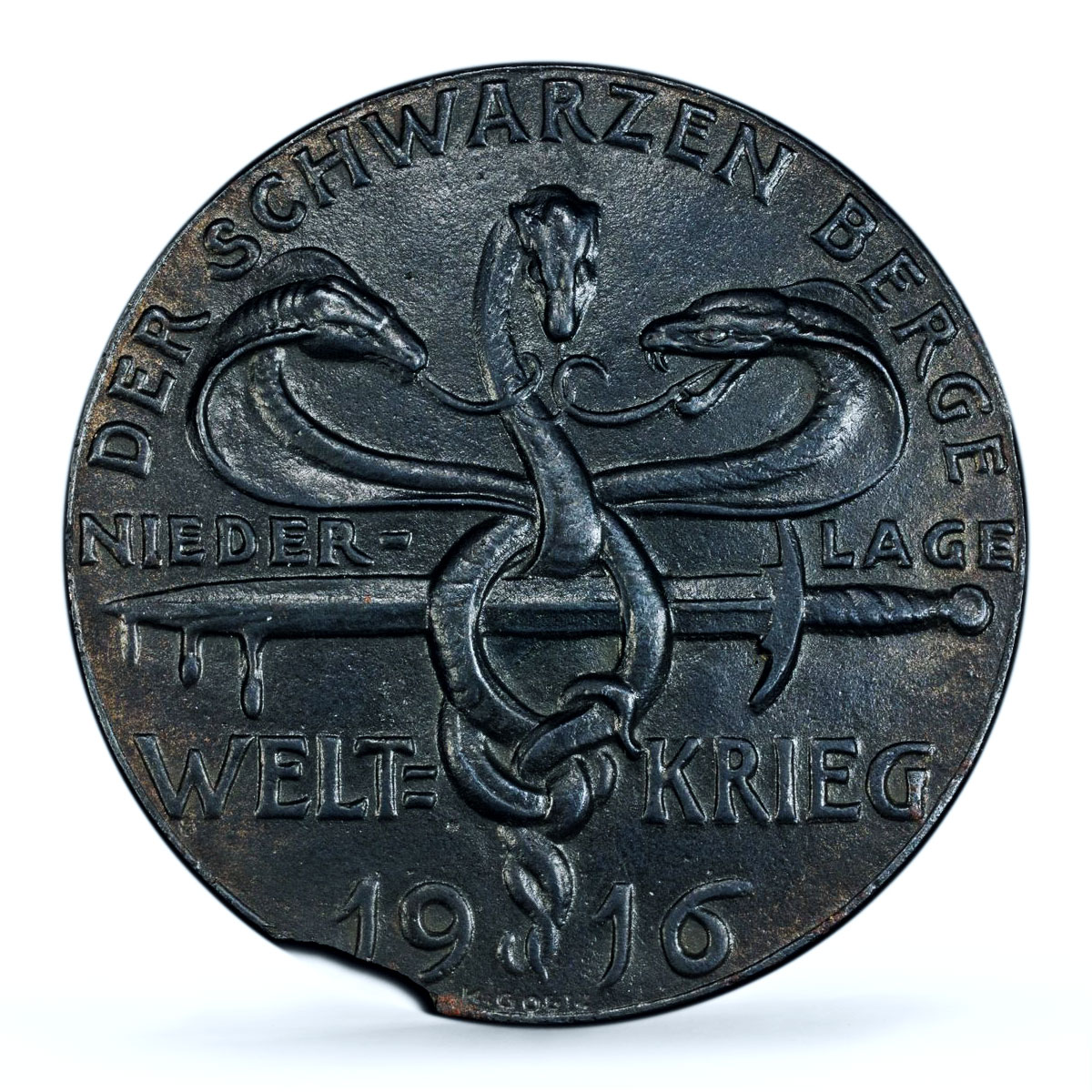 Germany Empire Nikita's Daughters of Fate Kienast-189 UNC PCGS iron medal 1916