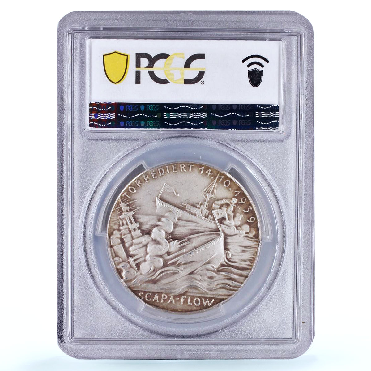 Germany Third Reich Prien Scapa Flow Kienast-564 SP 62 PCGS silver medal 1939