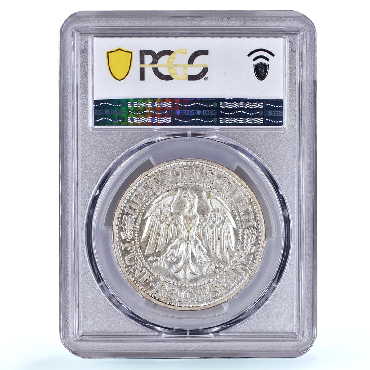 Germany Weimar 5 mark Oak Tree J-331 KM-56 MS 62 PCGS silver coin 1928 J
