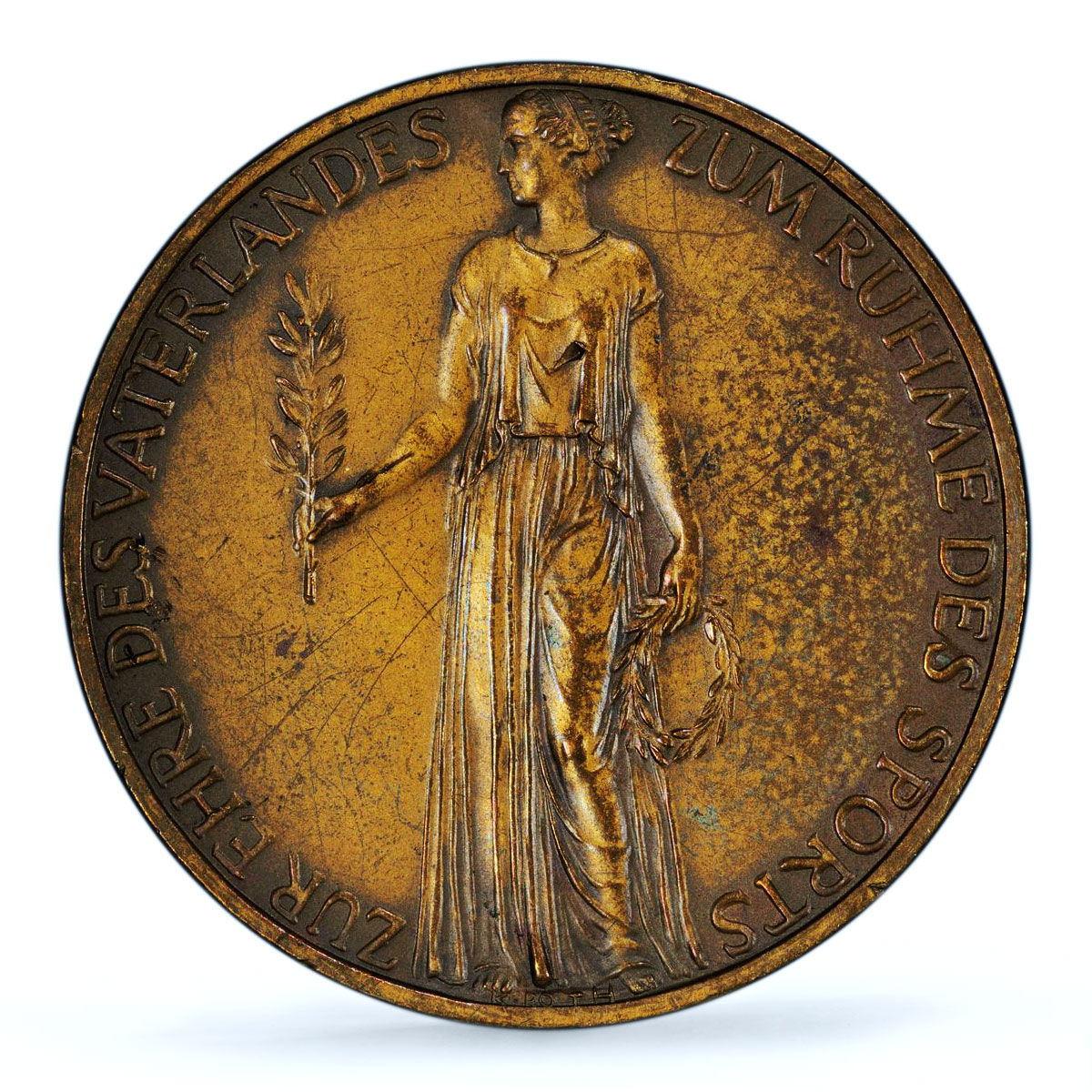Germany Third Reich Olympiad Berlin Bayer Gad-15 SP 63 PCGS bronze medal 1936