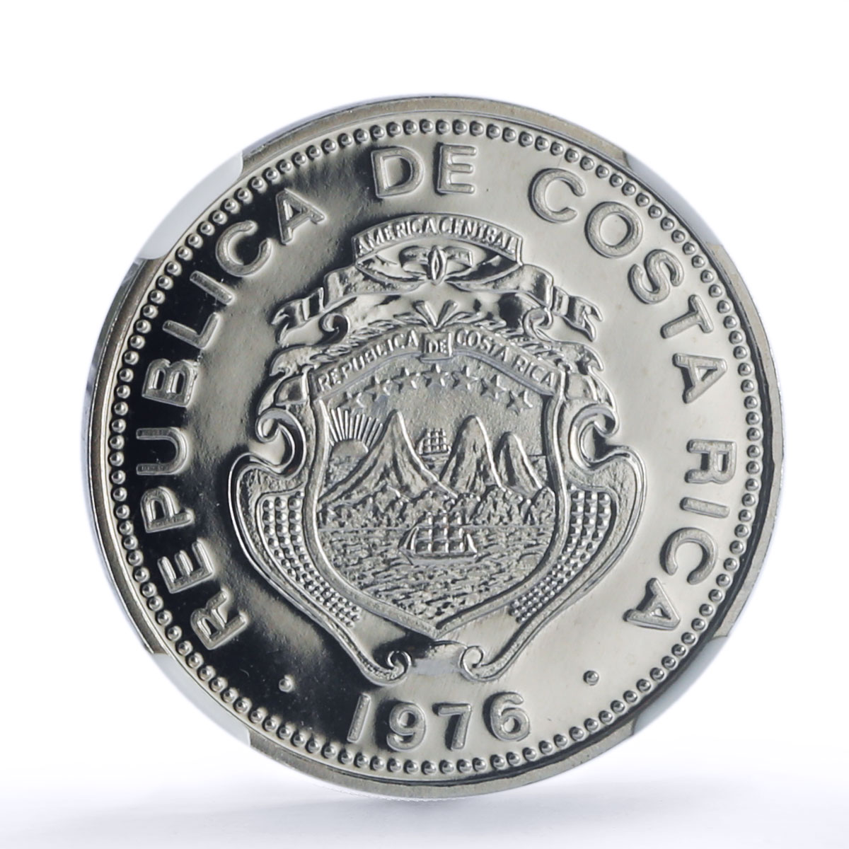 Costa Rica 50 centimos Republic Coinage BCCR Large 50 PF 69 NGC CuNi coin 1976