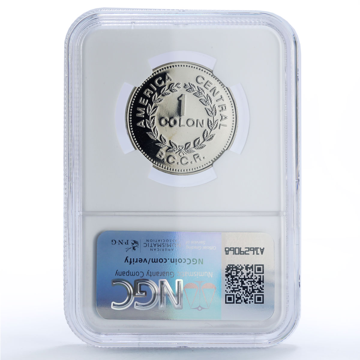 Costa Rica 1 colon Republic Coinage BCCR PF 69 NGC CuNi coin 1976