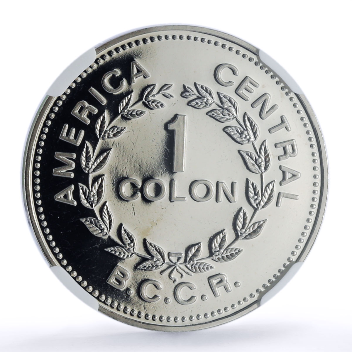 Costa Rica 1 colon Republic Coinage BCCR PF 69 NGC CuNi coin 1976