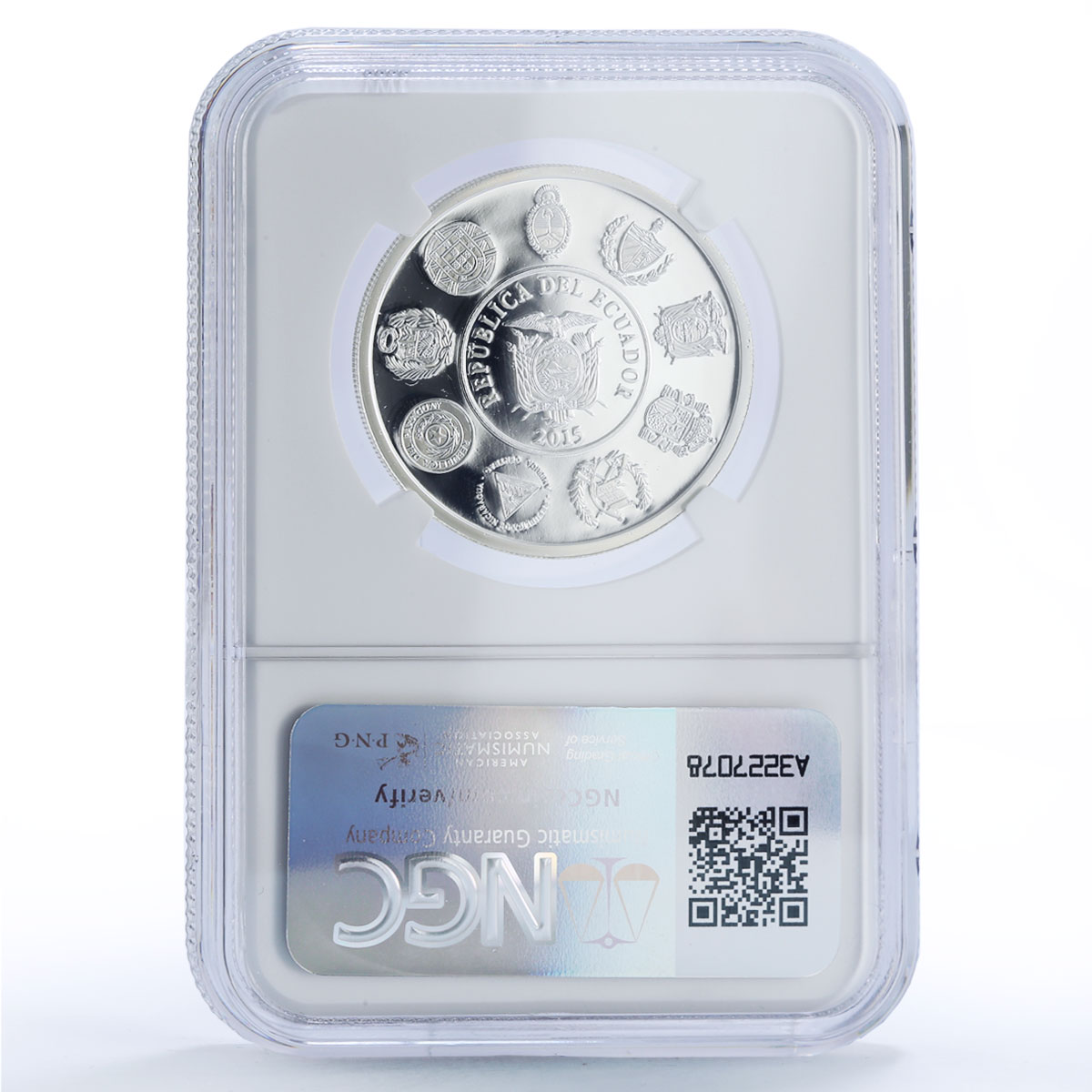 Ecuador 1 sucre Amantes de Sumpa Roots Ibero-American PF 69 NGC silver coin 2015